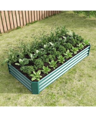 Raised Garden Bed Outdoor, 6×3×1ft , Metal Raised  Rectangle Planter Beds for Plants, Vegetables, and Flowers
