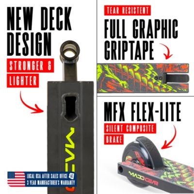 Pro Stunt Scooter for Kids Ages 5+ – Lightweight Durable Trick Scooter for Skatepark and Street – MG2 - Venom