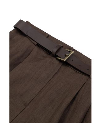 Women's Belted Linen Mini Shorts