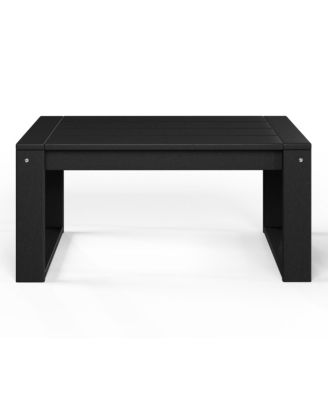 Modern Outdoor HDPE Rectangle Patio Coffee Table