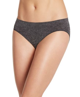 Smooth and Shine Seamfree Heathered Bikini Underwear 2186, available in extended sizes