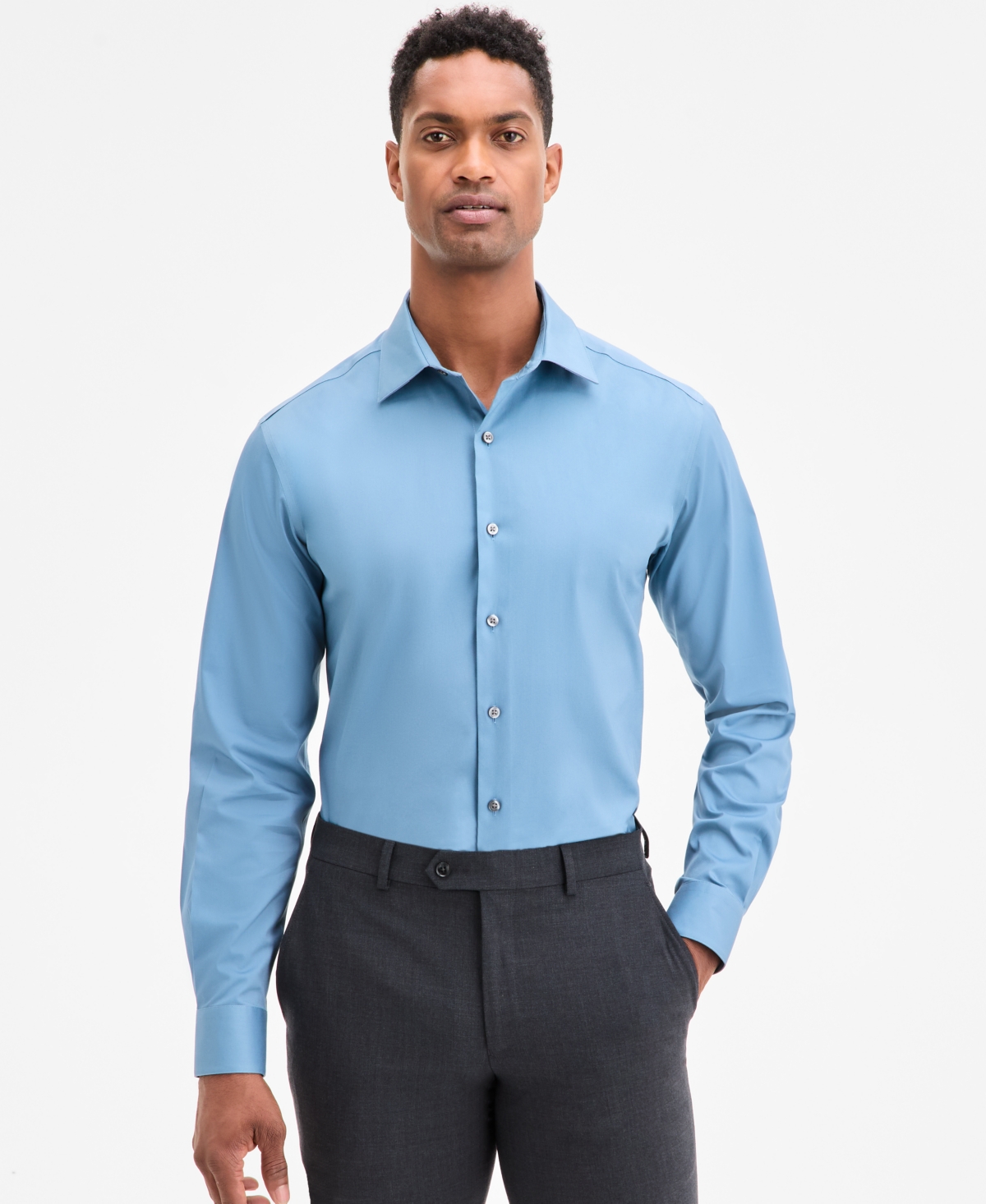 Alfani Men's Slim-fit Temperature Regulating Dress Shirt, Created For Macy's
