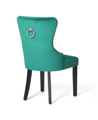 Velvet Upholstered Tufted Dining Chairs (Set of 6)