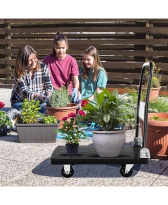 360&amp;#xB0; Swivel Wheels, Non-Slip Platform Folding Push Cart Dolly