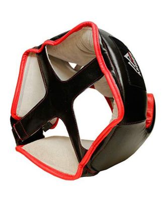 Amber Fight Gear Professional LeatherBoxing Headgear for Training Sparring Kickboxing, MMA, Muay Thai Headgear (Medium)