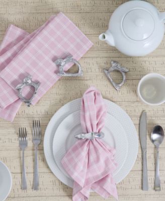 Silver Rabbit Napkin Ring, Set of 4