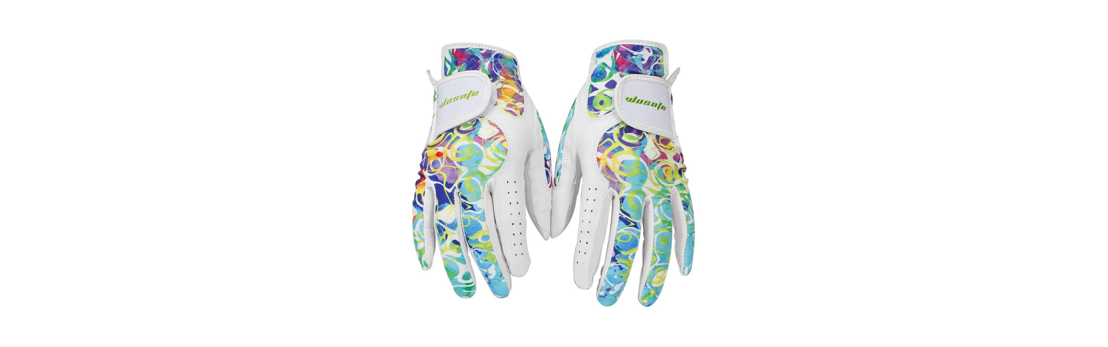 Wosofe Golf Gloves for Women Ladies Soft Leather Accessories Breathable for Non Slip Gloves 1 Pair