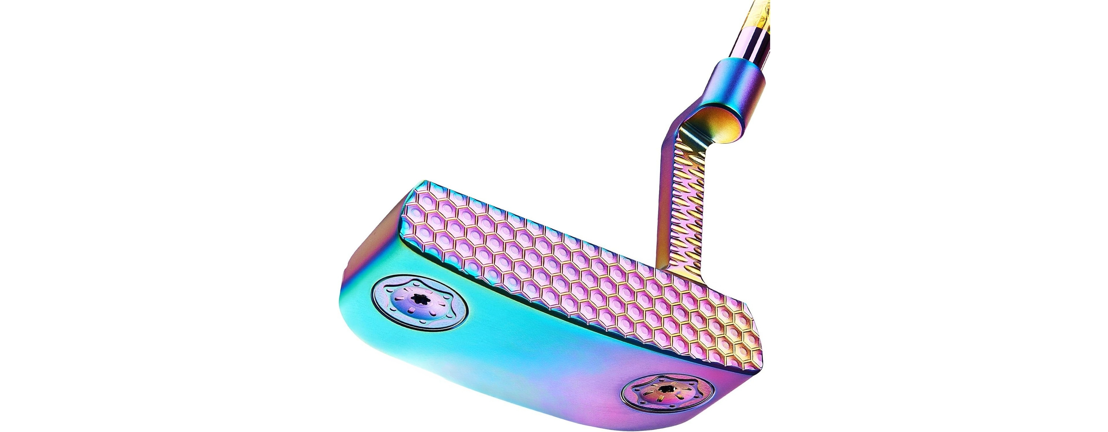 Wosofe 33inch Golf Club Putter Men's Right Hand with Black Red HeadCovers Pu Grip Cnc Steel Mallet Professional