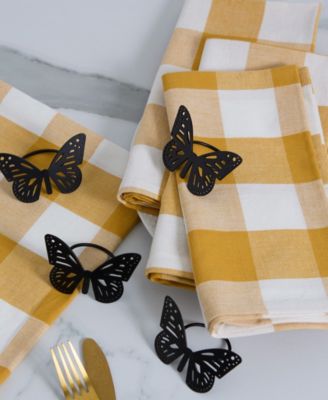 Butterfly Metal Napkin Ring, Set of 4
