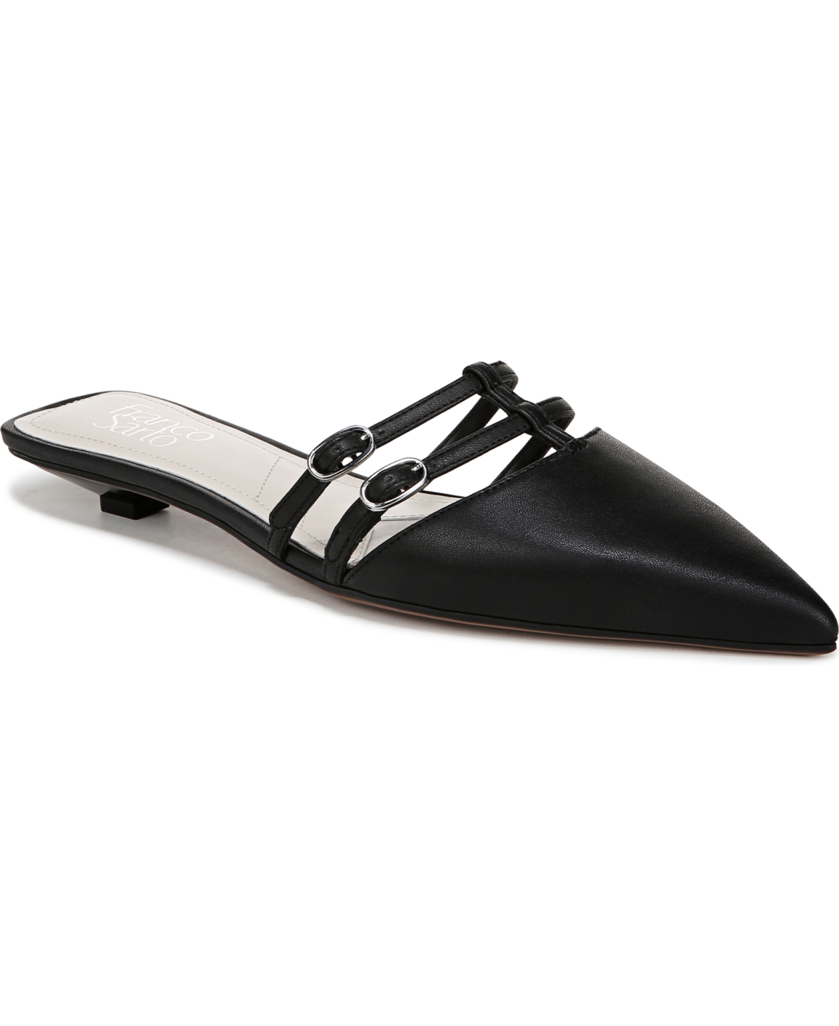 Women's Pia Pointed Toe Dress Mules - Cream White Faux Leather