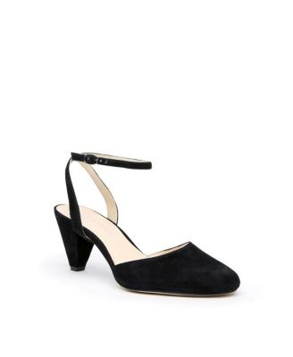 Women's Black Suede Marilyn Customizable Mules