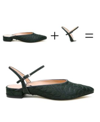 Women's Groovy Green Amal Customizable Point Slides