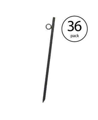 Grip Rebar 18 Inch Steel Durable Tent Canopy Ground Stakes (36 Pack)