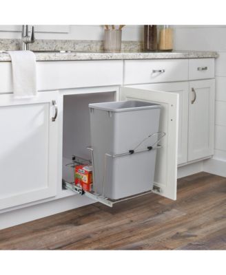 32 qt. Universal Waste Container with Rear Basket, RUKD-1432RB-1