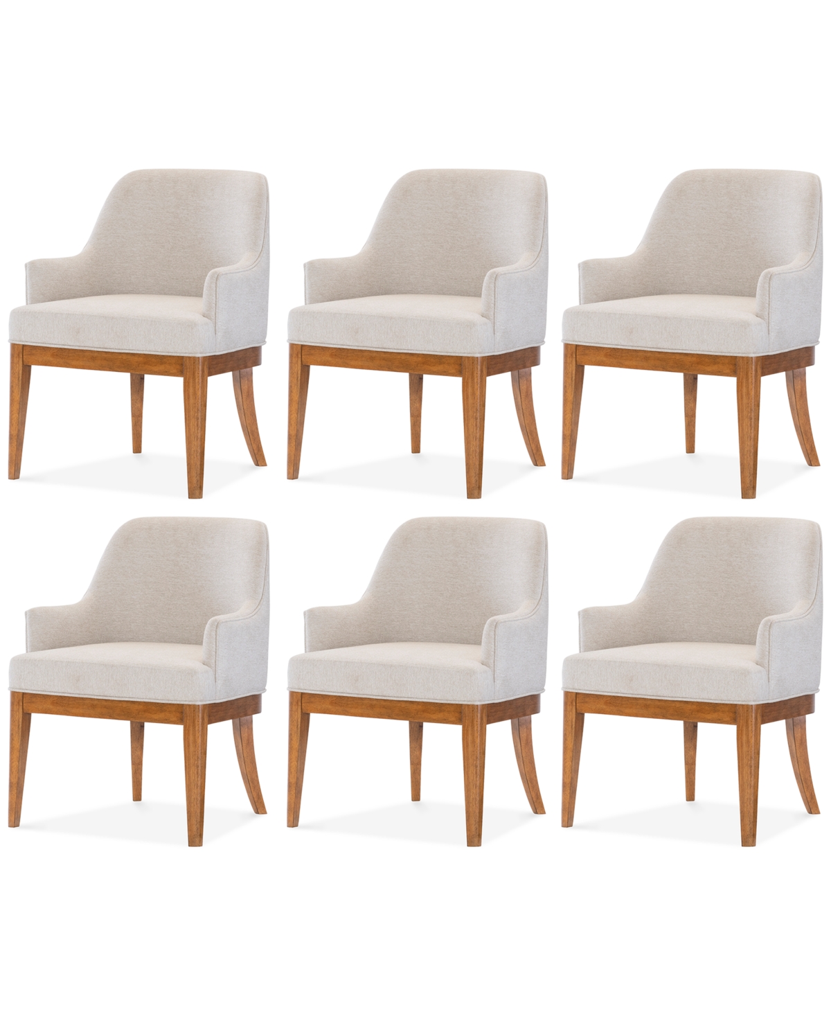 Macy's Prescott 6-pc. Dining Chair Set, Created For  In Brown
