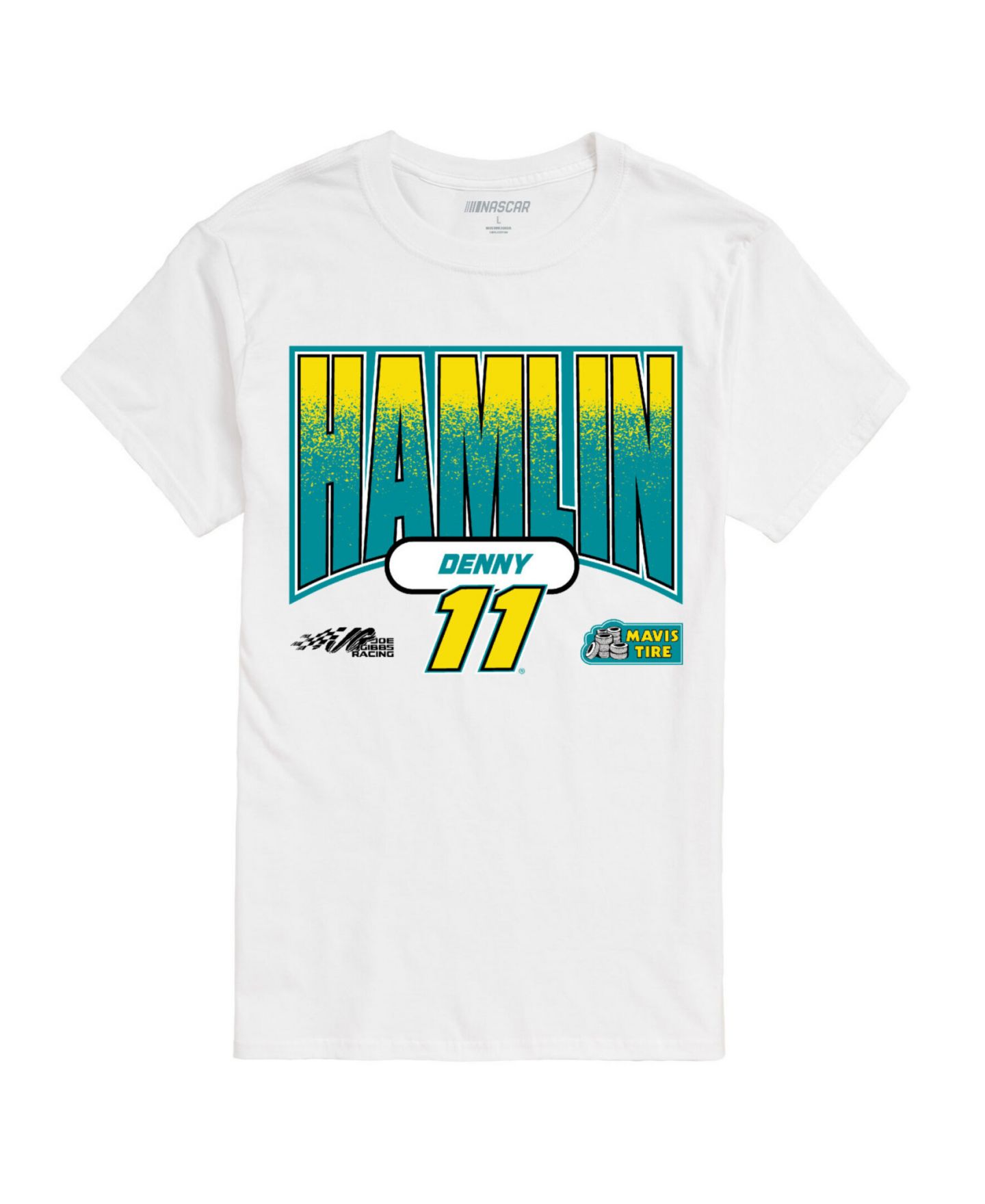 Мужская футболка AIRWAVES NASCAR Denny Hamlin 11 Short Sleeve, цвет: Белый — фото 1
