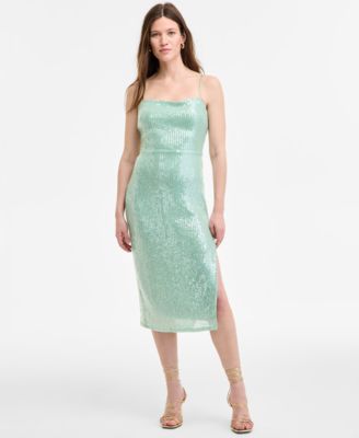 KATIA RAE - Women's Lace-Up Sequinned Midi Dress