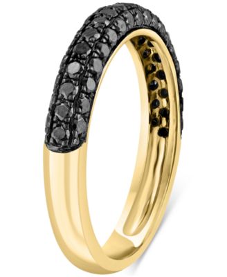 Black Diamond Band (3/4 ct. t.w.) in 14k Gold & Black Rhodium