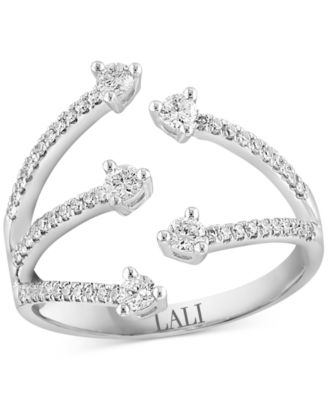 LALI Jewels - Diamond Arrow Cuff Ring (3/8 ct. t.w.) in 14k White Gold