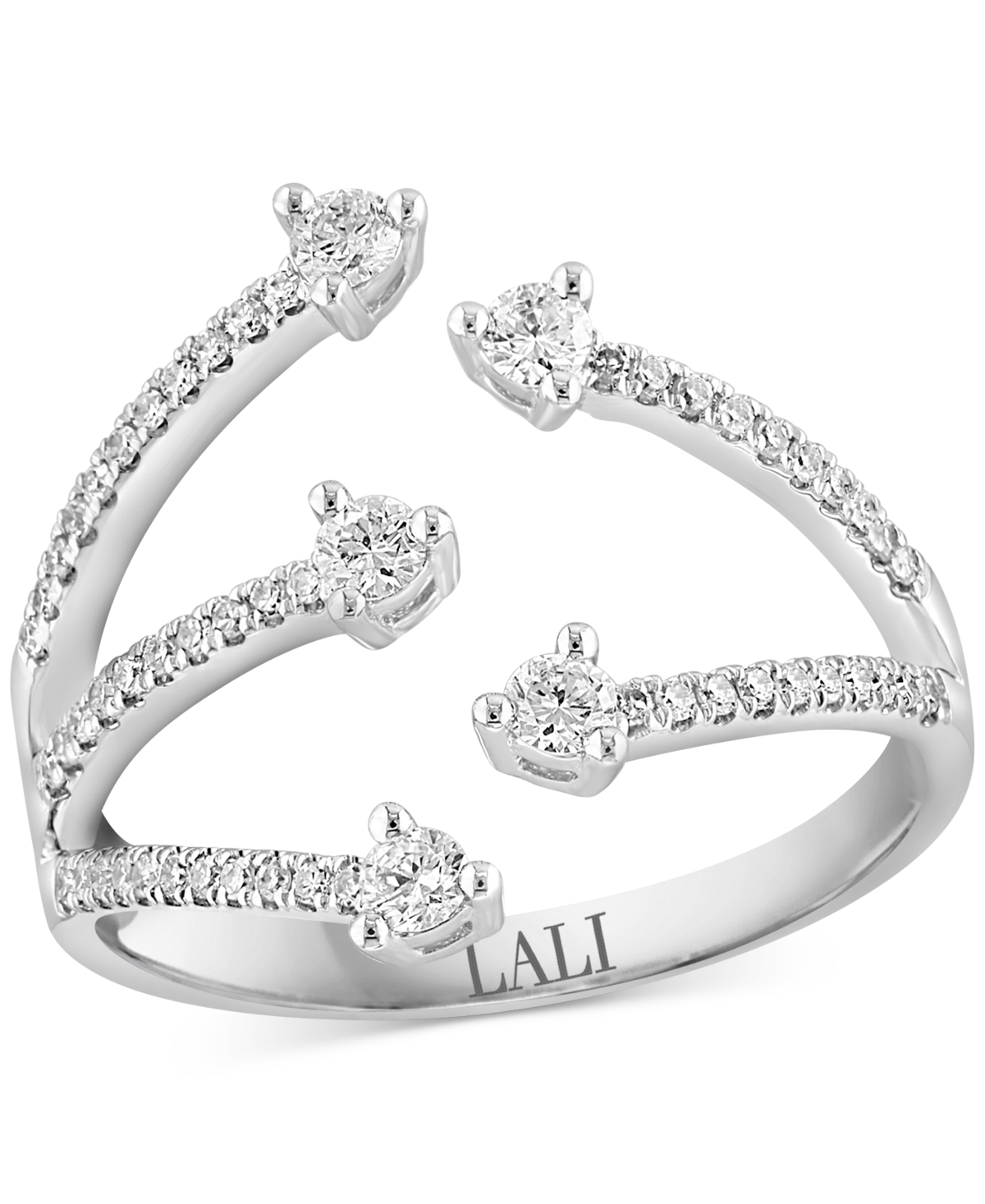 Diamond Arrow Cuff Ring (3/8 ct. t.w.) in 14k White Gold - White Gold
