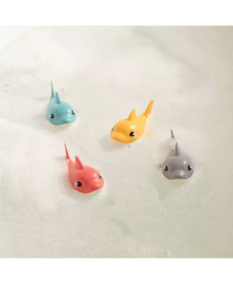 Toddler Wind-Up Floating Shark Bath Toys – 12PCS Colorful Swimming Sharks, Interactive & Battery-Free Water Play Set Bath, Pool & Summer Fun