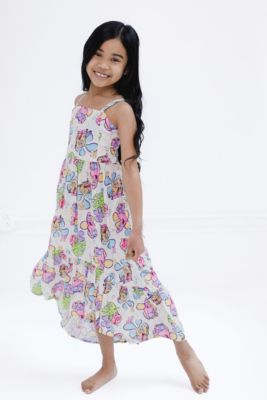 Girls Square Neck Smocked Cami Maxi Dress