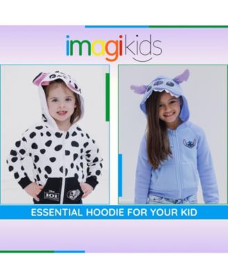 Girls Disney Lilo & Stitch French Terry Zip Up Cosplay Hoodie