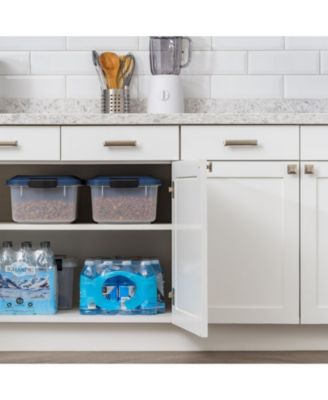 USA WeatherPro Airtight Pet Food Storage Container, 14 lbs, 2 Pack, Navy