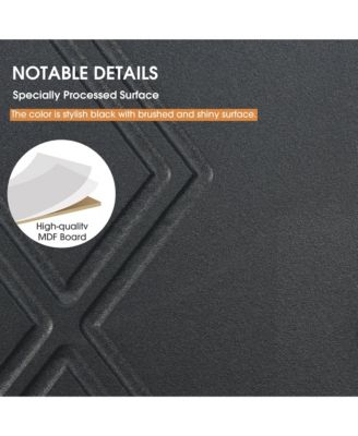 Tall Bathroom Corner Cabinet, Freestanding Storage Cabinet with Doors and Adjustable Shelves, MDF Board, Black