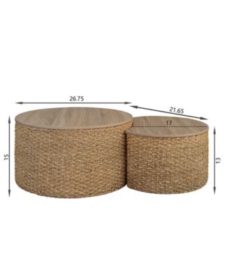 Gallerie Decor Saxony Nesting Coffee Table With Storage