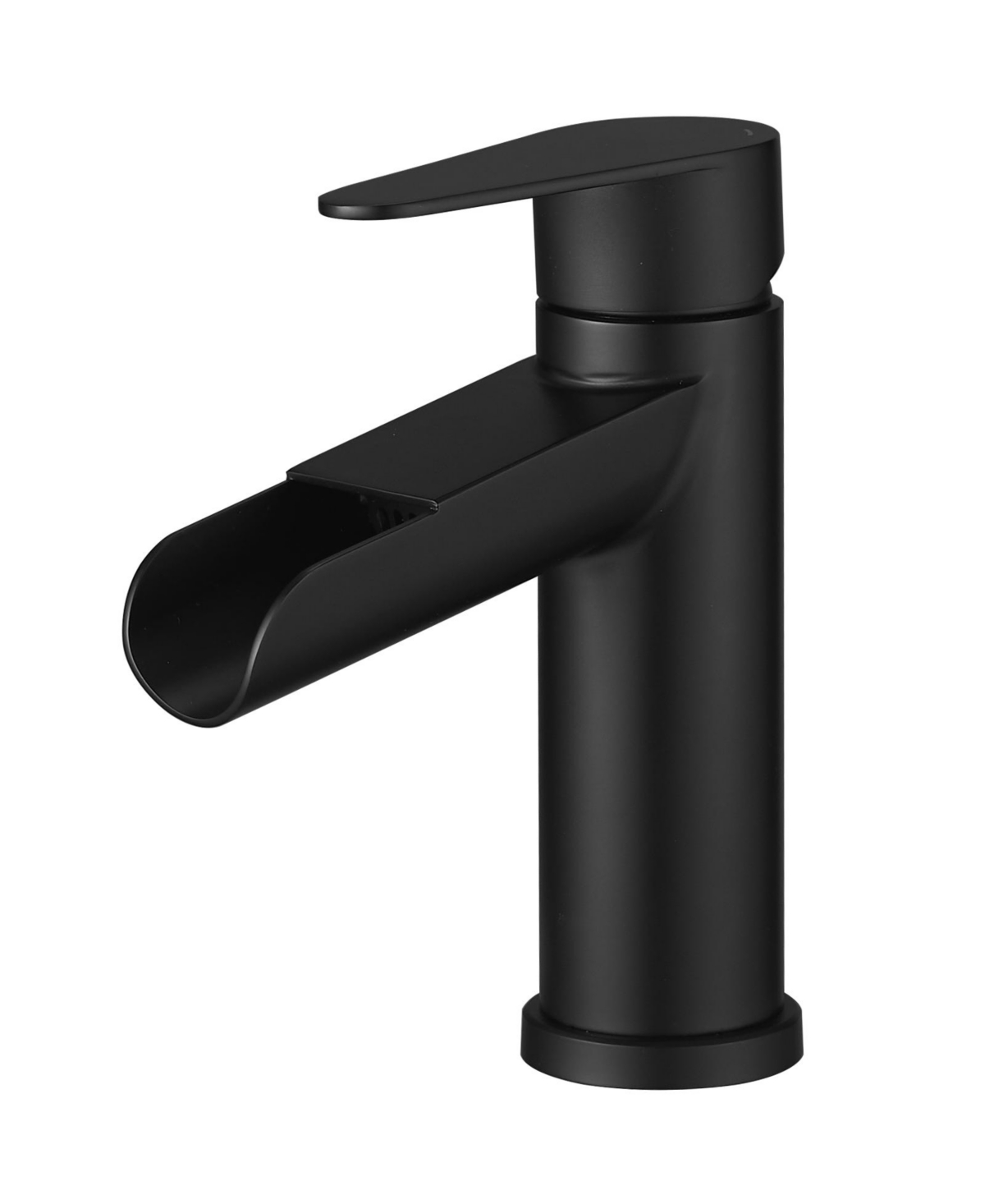 Waterfall Single Handle Single Hole Farmhouse Bathroom Faucet - Matte black