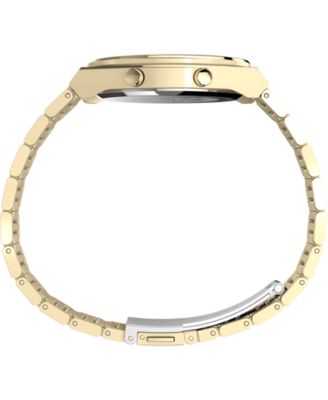 Men's Quartz Digital Gold-Tone Stainless Steel Watch, 39mm