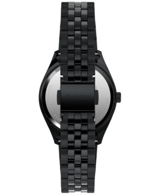 Men's Quartz Analog Black Stainless Steel Watch, 36mm