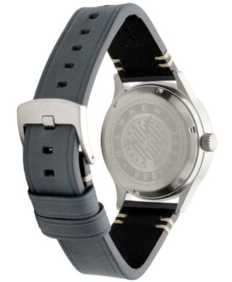 Men's Hawker Hurricane Kent Automatic Blue Leather Strap Watch, 43mm