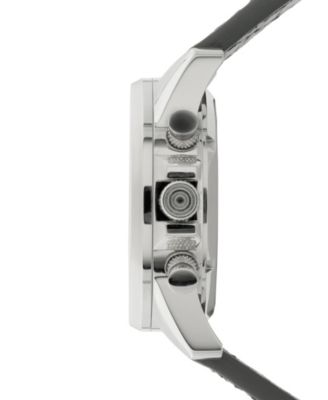 Men's Hawker Harrier Matador Chronograph Gray Leather Strap Watch, 44mm