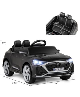 12V Kids Ride-On Car – Remote Control, 3 Speeds, LED Lights, Sounds, Black