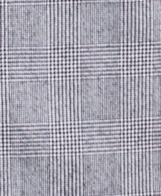 Men's Modern-Fit Black & White Wool-Blend Double-Breasted Suit Separate Jacket