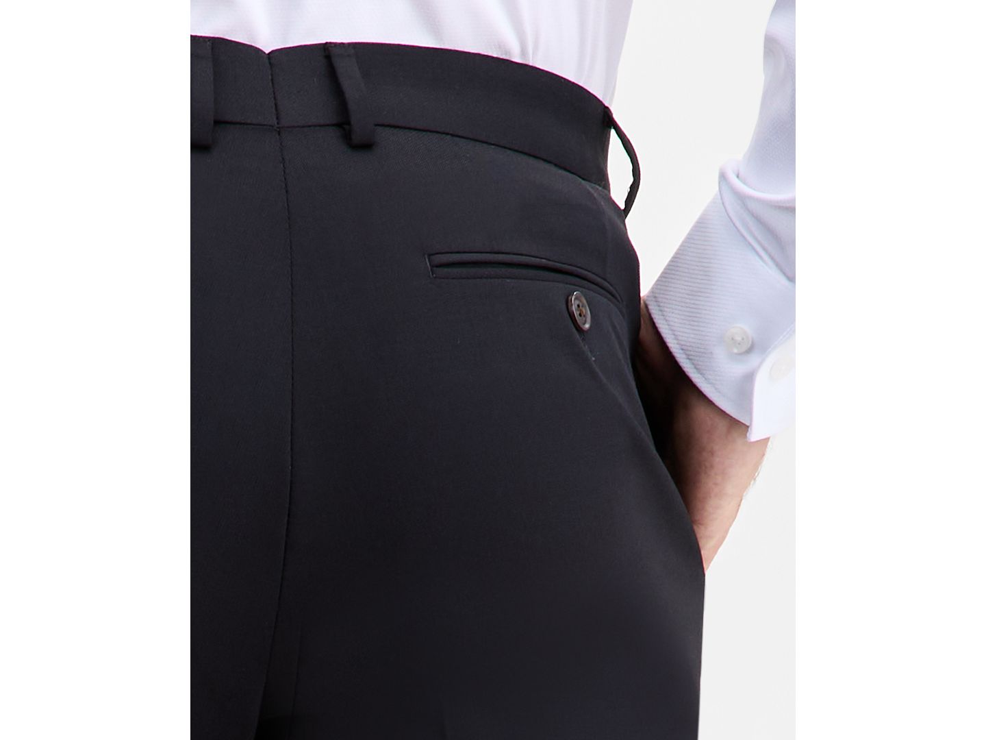 Мужские брюки Ted Baker Modern-Fit Stretch Wool-Blend Suit Separate, цвет: Чёрный — фото 6