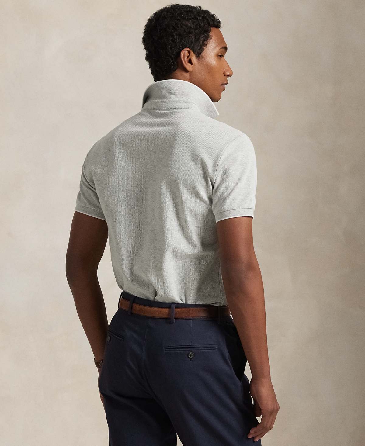 Polo Ralph Lauren Men's Classic Stretch Oxford Mesh Polo Shirt In Metallic