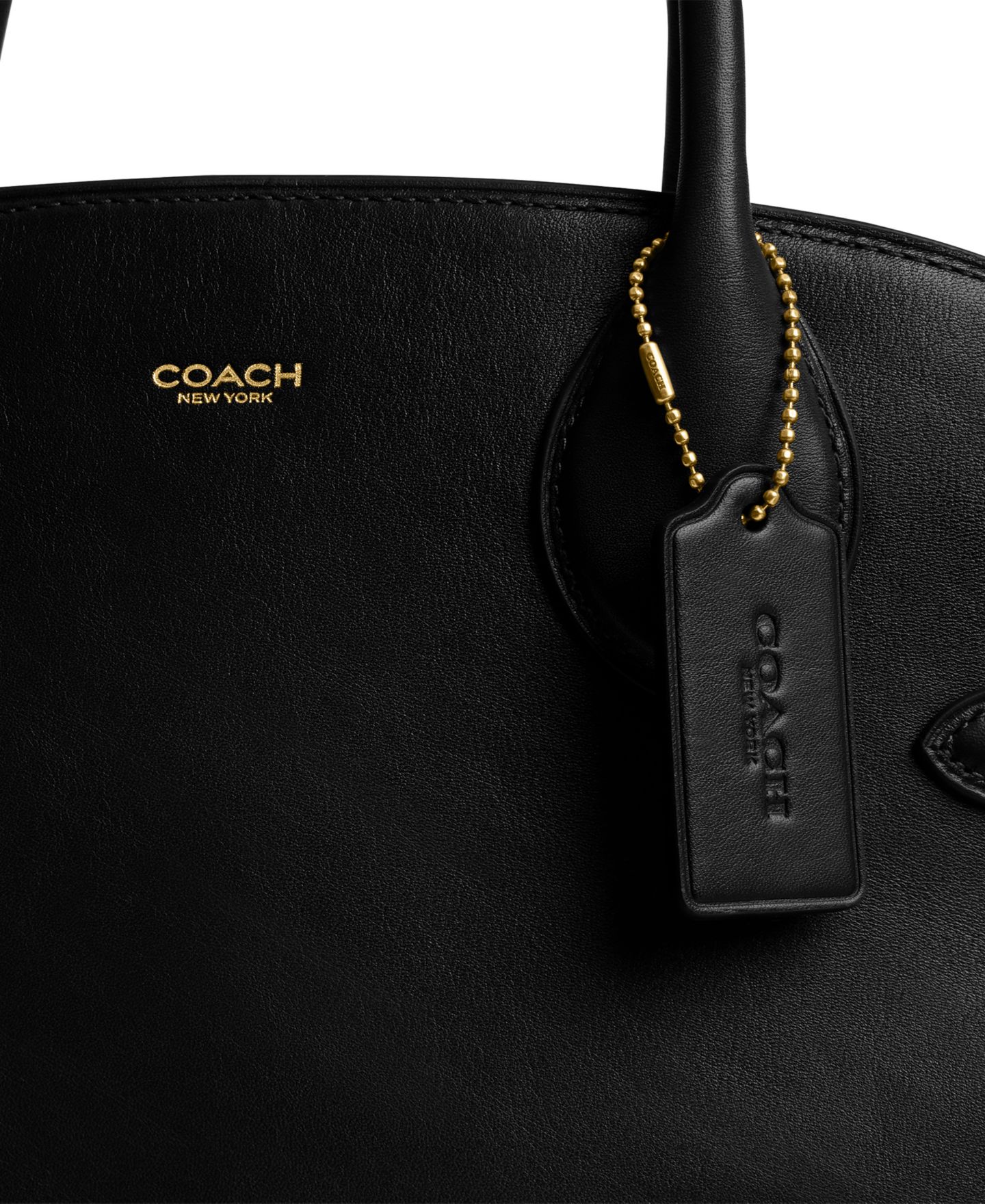 Женская сумка COACH Empire Large Leather Carryall Bag 40, цвет: Латунный / Чёрный — фото 7