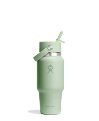 Hydro Flask Wide Mouth Flex Straw Travel Bottles In Green