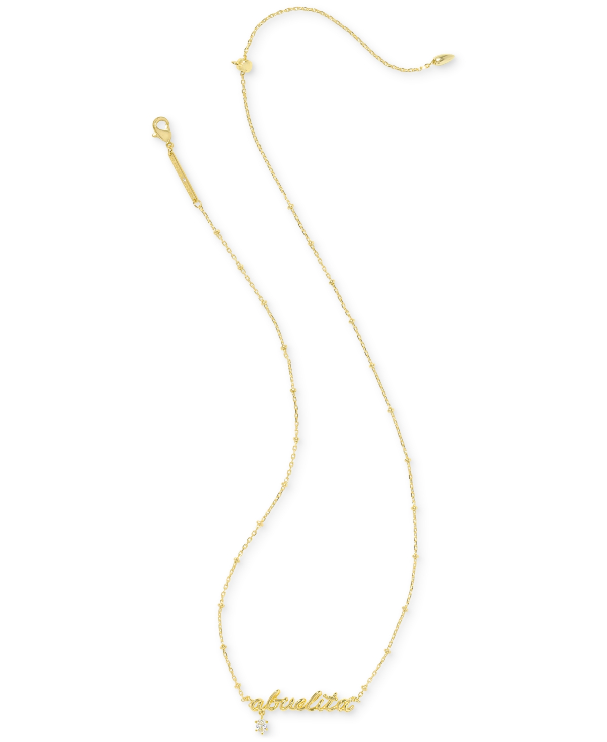 Kendra Scott 14k Gold-plated Crystal Mama 19" Adjustable Pendant Necklace In Gold