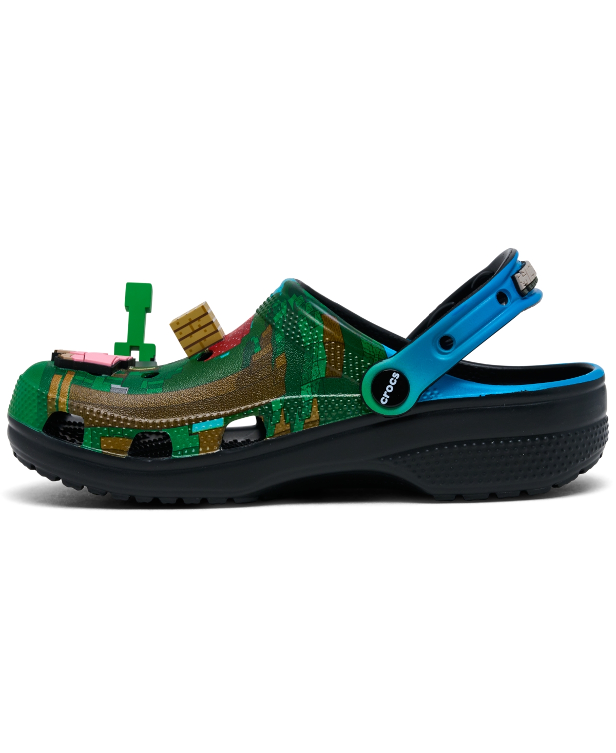 Crocs X Minecraft Little Kids Classic Clogs From Finish Line In Green,multi
