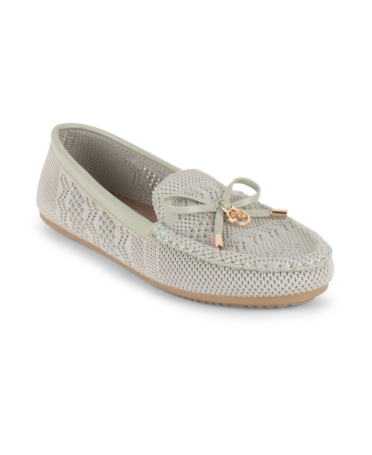 Gloria Vanderbilt Women's Rita Knit Slip On Flats In Sage Green