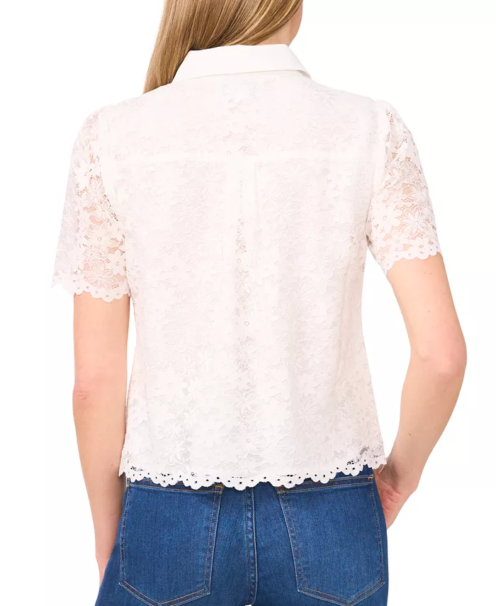Women's Lace Short-Sleeve Shirt - thumbnail 4