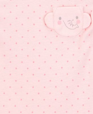 Baby Girl Printed Animal Short-Sleeve Bodysuits, 5 Pack