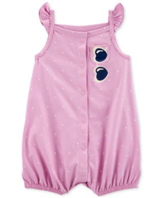 Carter's - Baby Girls Cotton Snap-Up Romper