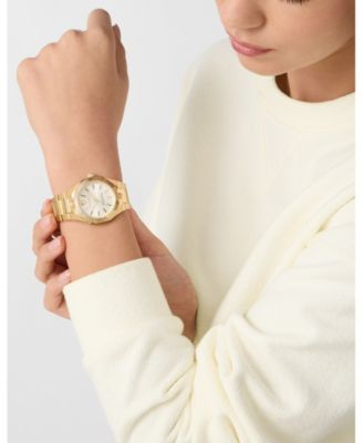 Women's Metronaut Three Hand Quartz Ion Plated Yellow Gold Bracelet Watch, 36mm