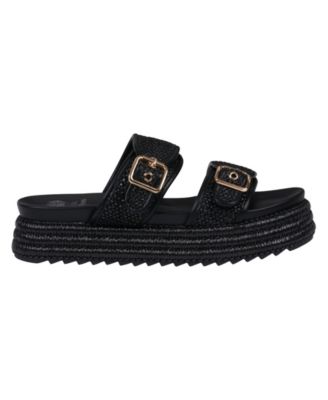 Women's Lorena Woven Double Band Slide Platform Sandals