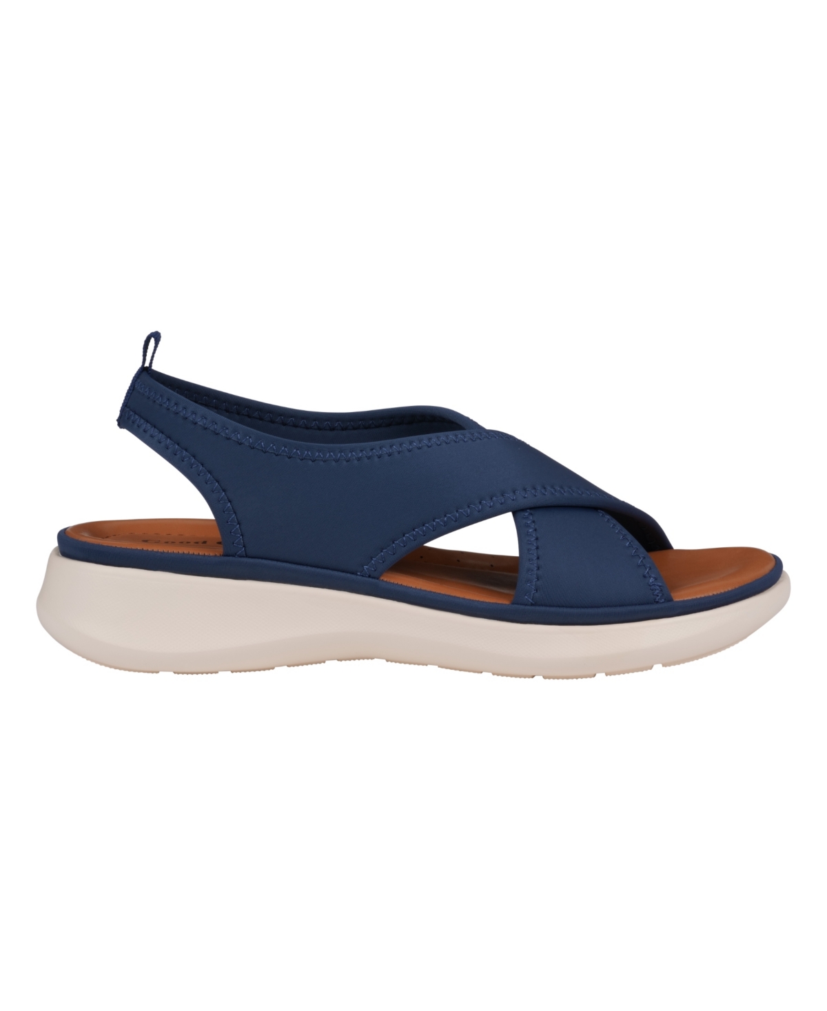 Gc Shoes Women's Nixie Stretch Lycra Wedge Sandals In Navy